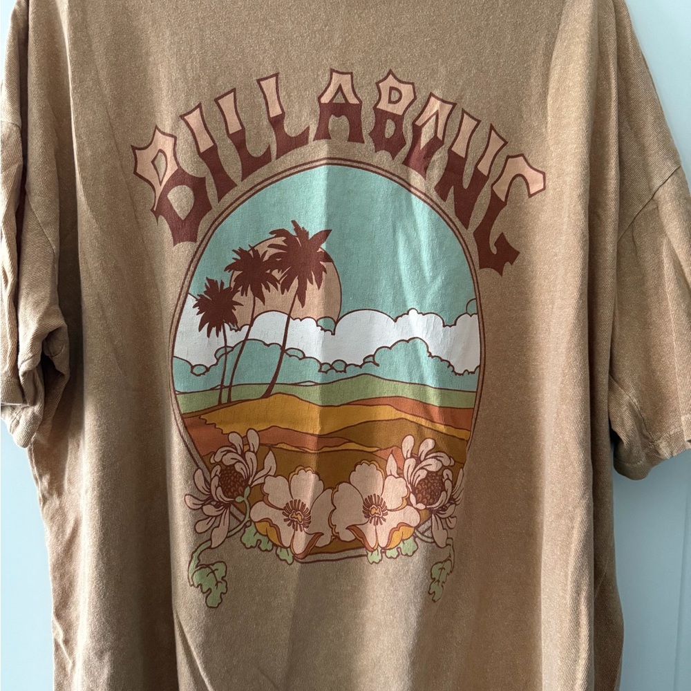 Billabong Brown Graphic T-Shirt